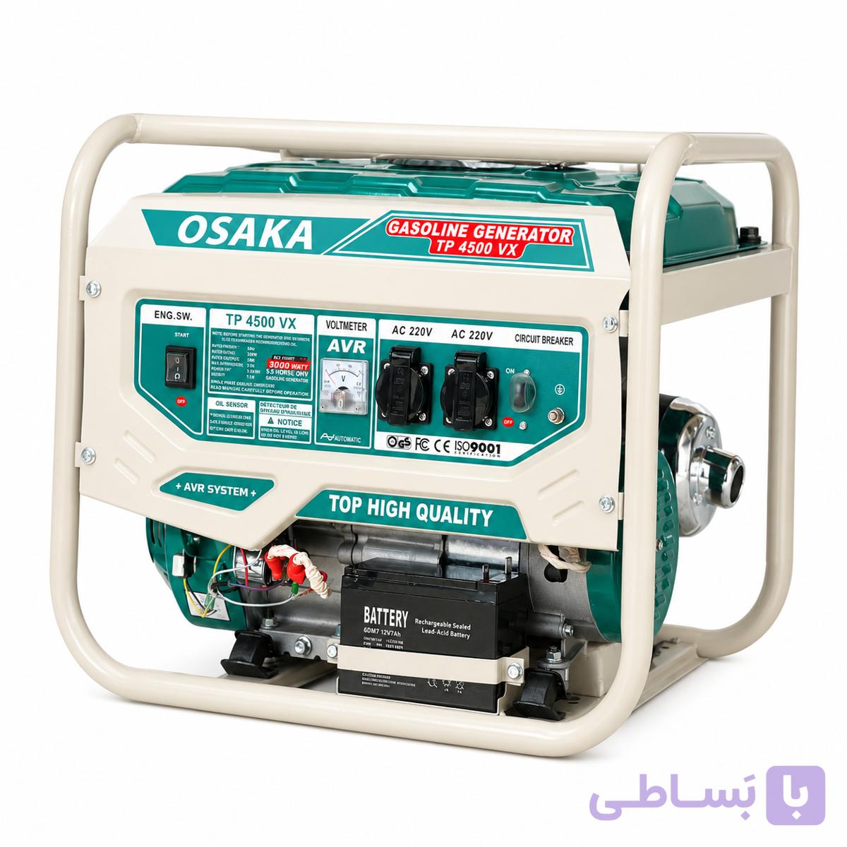 موتور برق 4 کیلووات بنزینی osaka مدل tp4500vx — تصویر 1