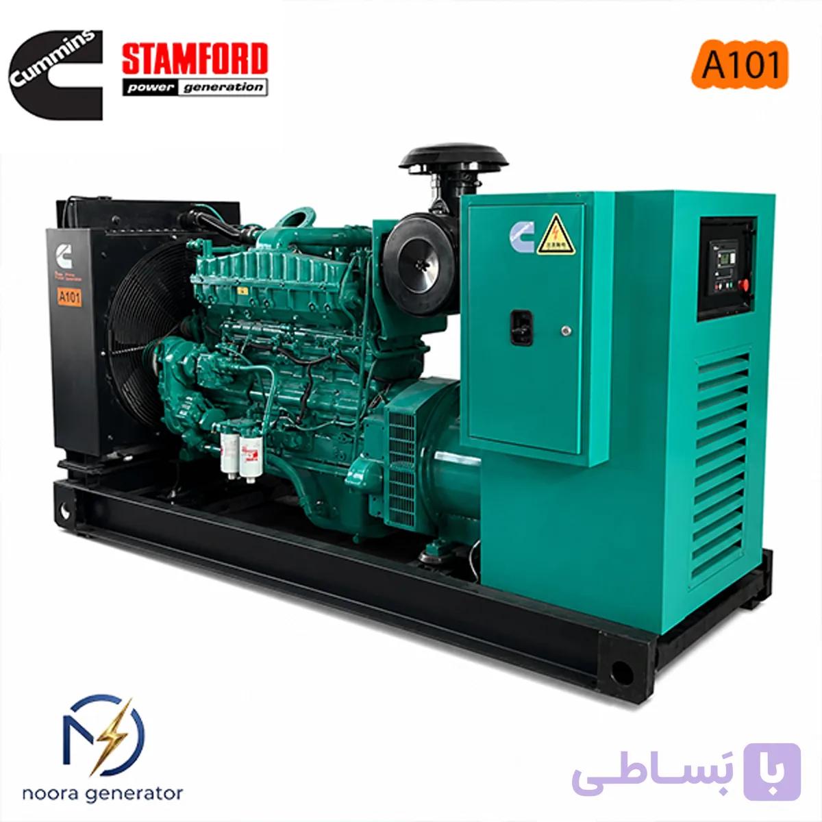 دیزل ژنراتور کامینز 400 کاوا مدل nt855-g4 سوزن روغنی – ژنراتور استامفورد تمام مس اصلی (باک دار) — تصویر 1