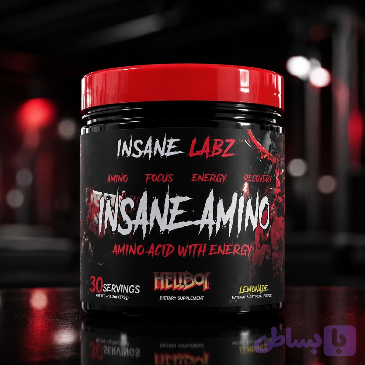 آمینو انرژی اینسین لبز (Insane Labz Insane Amino) | سری Hellboy | تمرکز، انرژی و ریکاوری در یک پیمانه | ۳۰ سروینگ (طعم لیموناد)