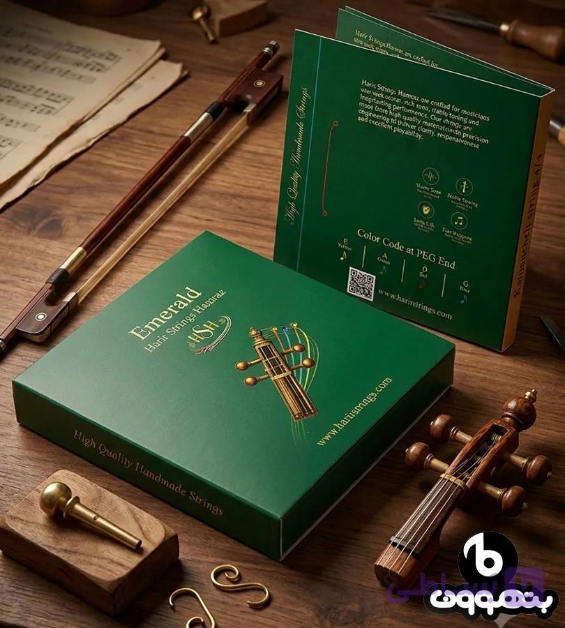 سیم کمانچه سبز حریر همراز (Emerald)