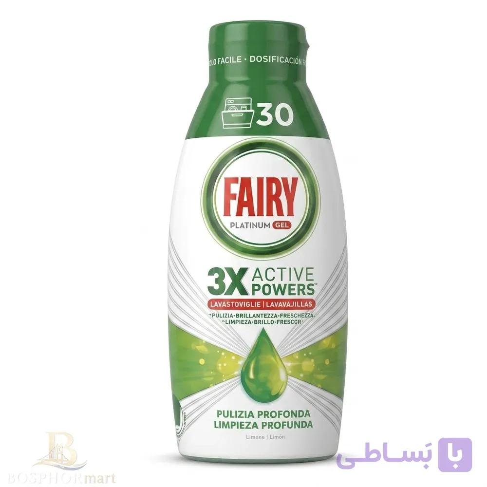 ژل ظرفشویی فیری مدل Platinum Gel با رایحه لیمو 600میل — تصویر 1