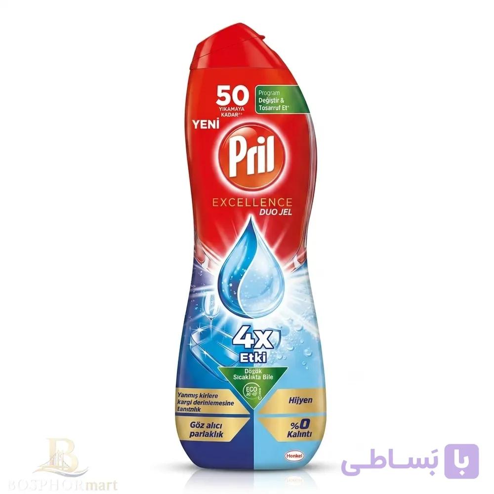 ژل ماشین ظرفشویی پریل مدل Excellence Duo Gel حجم 900میل — تصویر 1