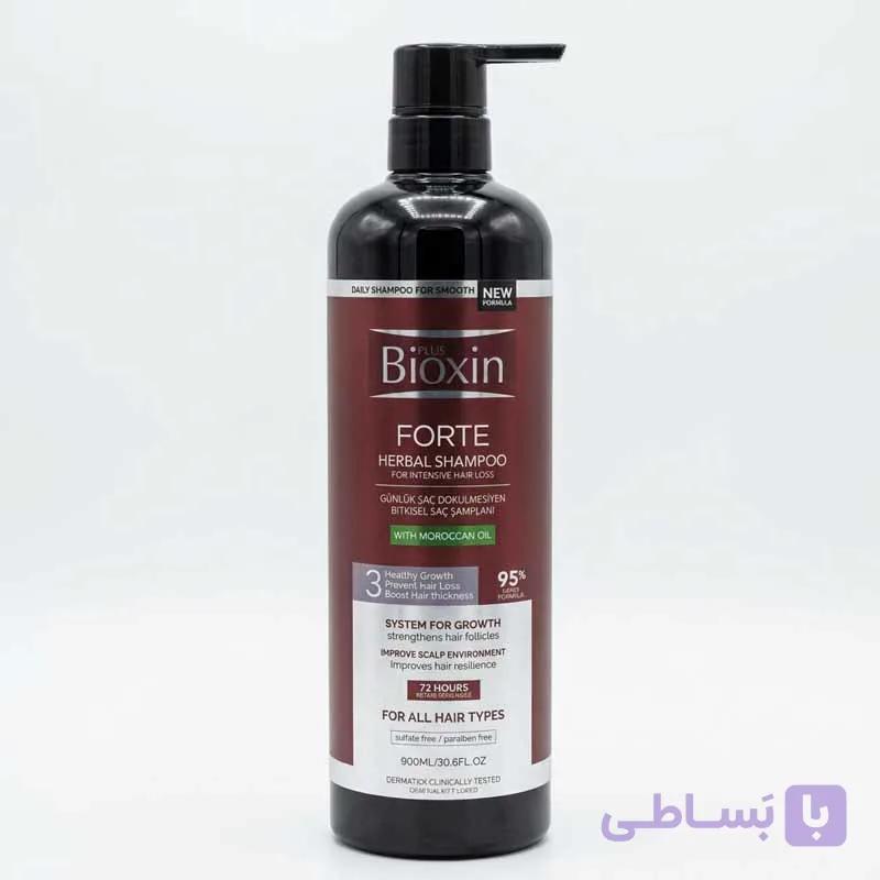 شامپو بیوکسین پلاس Forte (قرمز پمپی) ضد ریزش مو حجم 900 میل