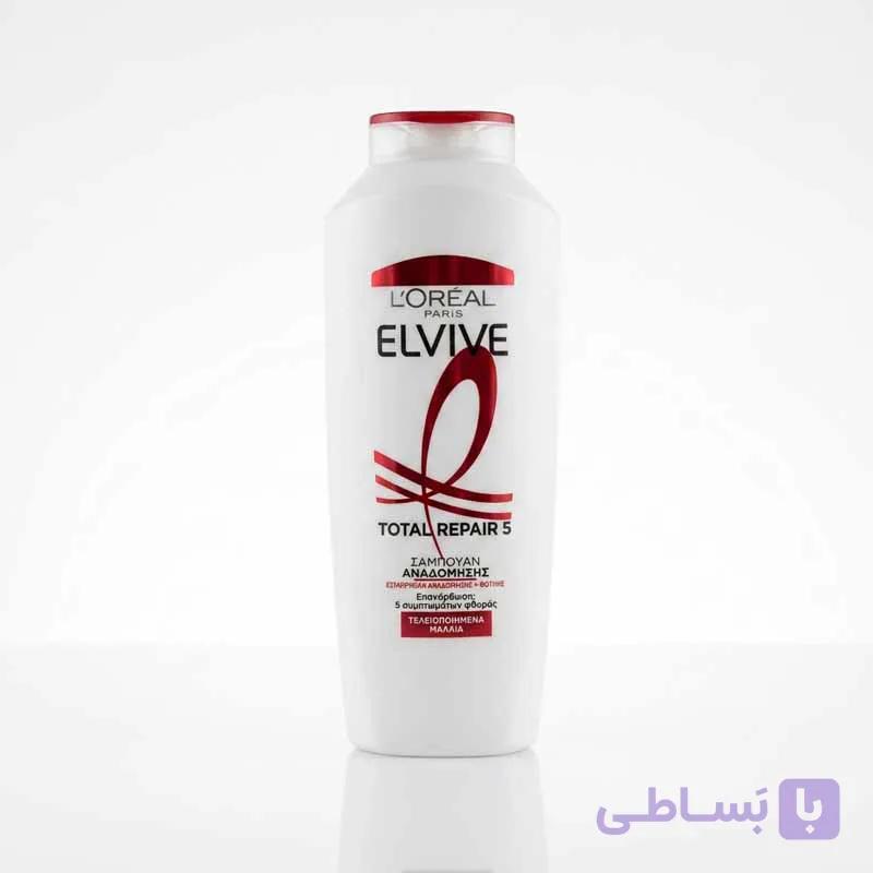 شامپو لورال السیو توتال ریپیر 5 (سفید) تقویت کننده مو حجم 400 میل