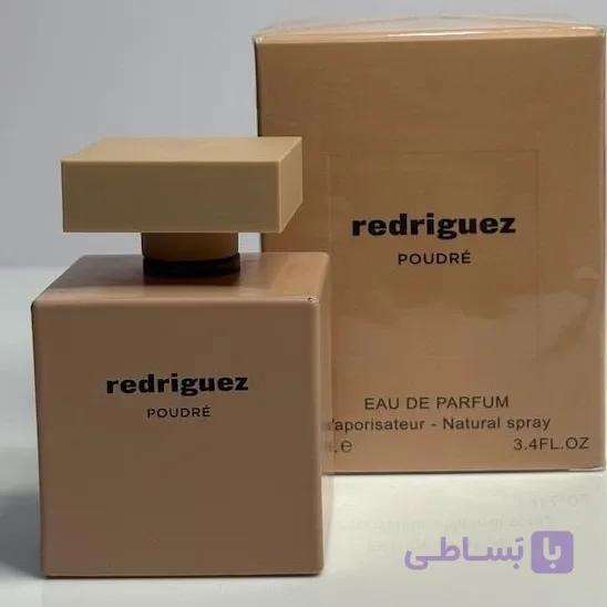 ادکلن زنانه نارسیس پودری فراگرنس ورد (Fragrance World redriguez poudre) 100 میل — تصویر 1
