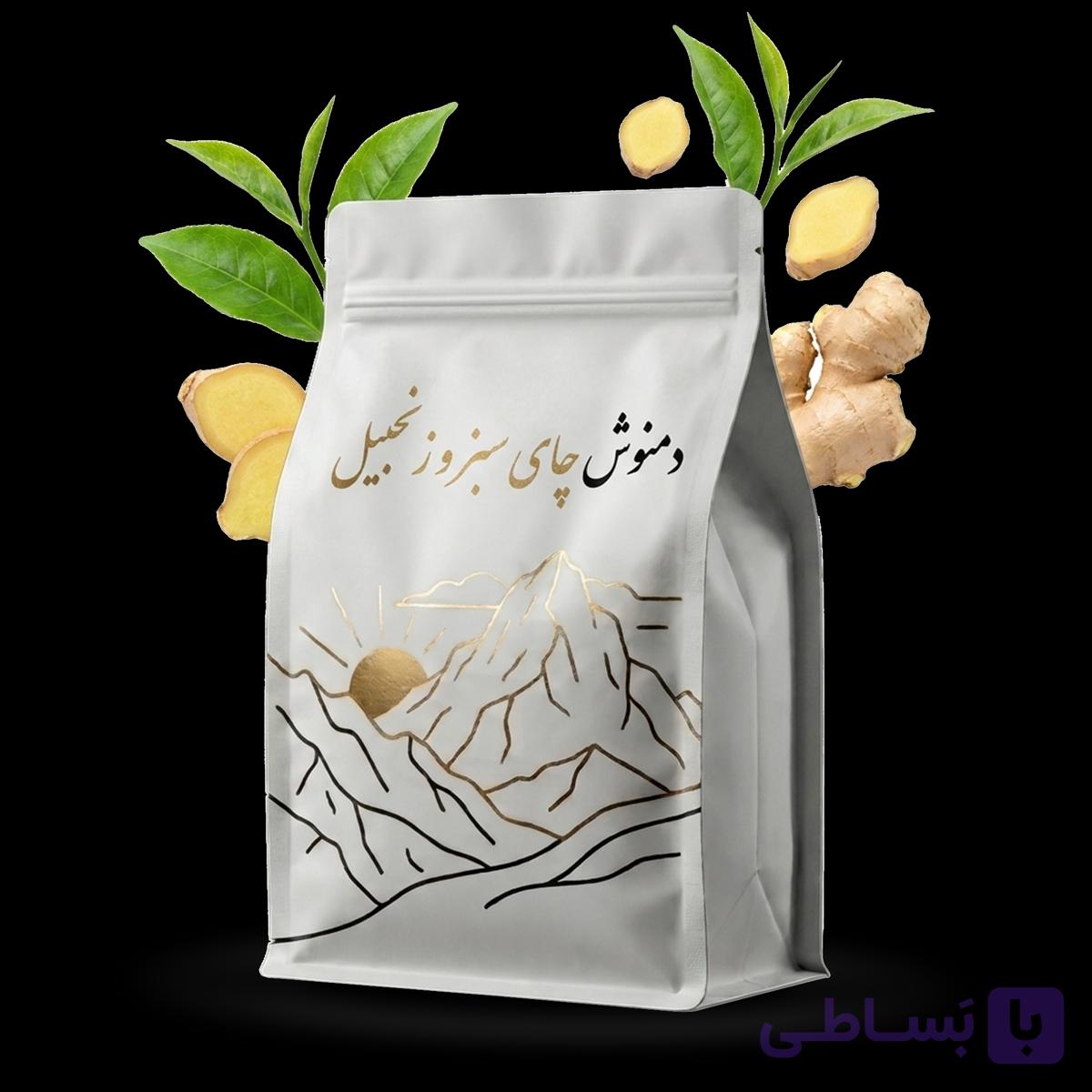 دمنوش چای سبز و زنجبیل