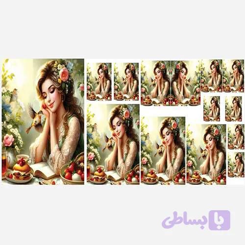 نیم ست سرویس-عروس و گنجشک