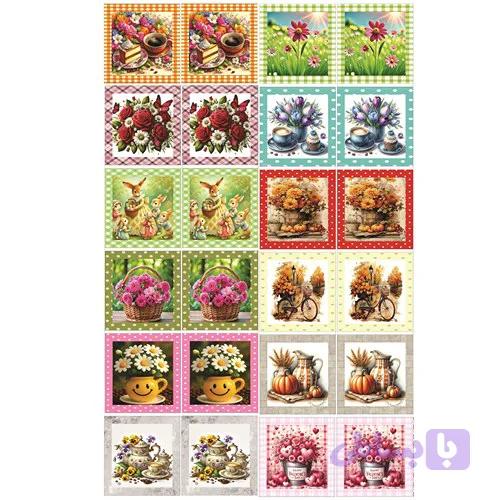 دستگیره حاشیه دار گل قرمز17.5