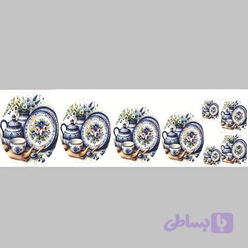 دمکنی-طرح بشقاب آبی