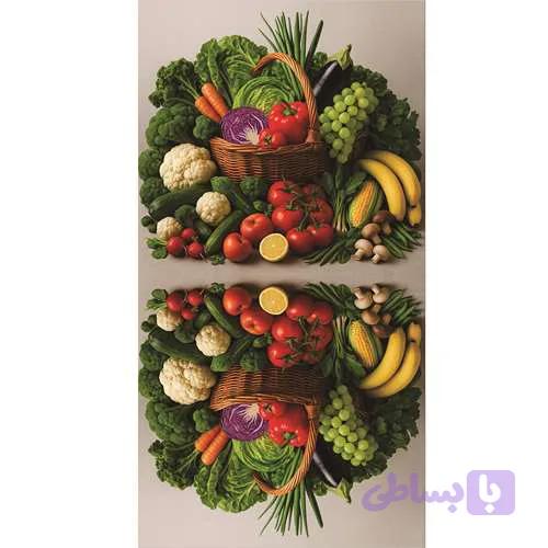 پنل سبزی- موز زمینه طوسی