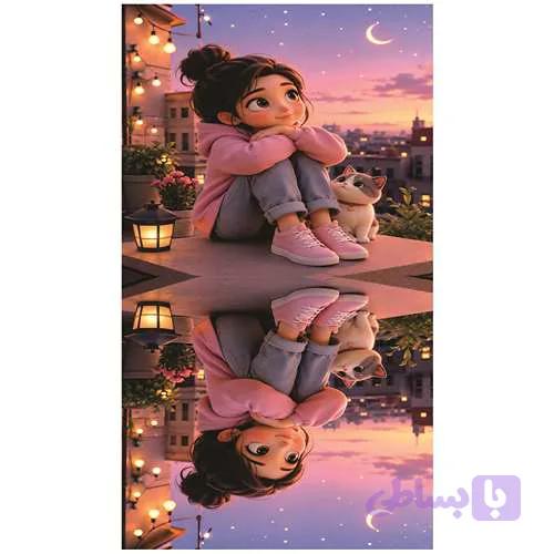 کیف دخترانه-دختر و گربه
