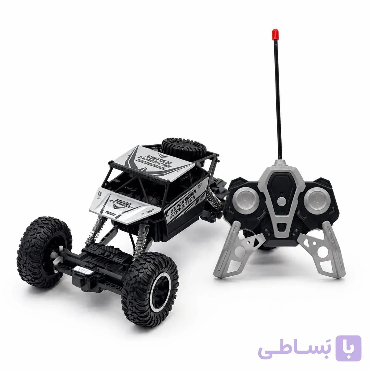 ماشین کنترلی شارژی آفرود مدل Adventure با بدنه فلزی و سیستم تعلیق فنری مقیاس ۱:۱۶