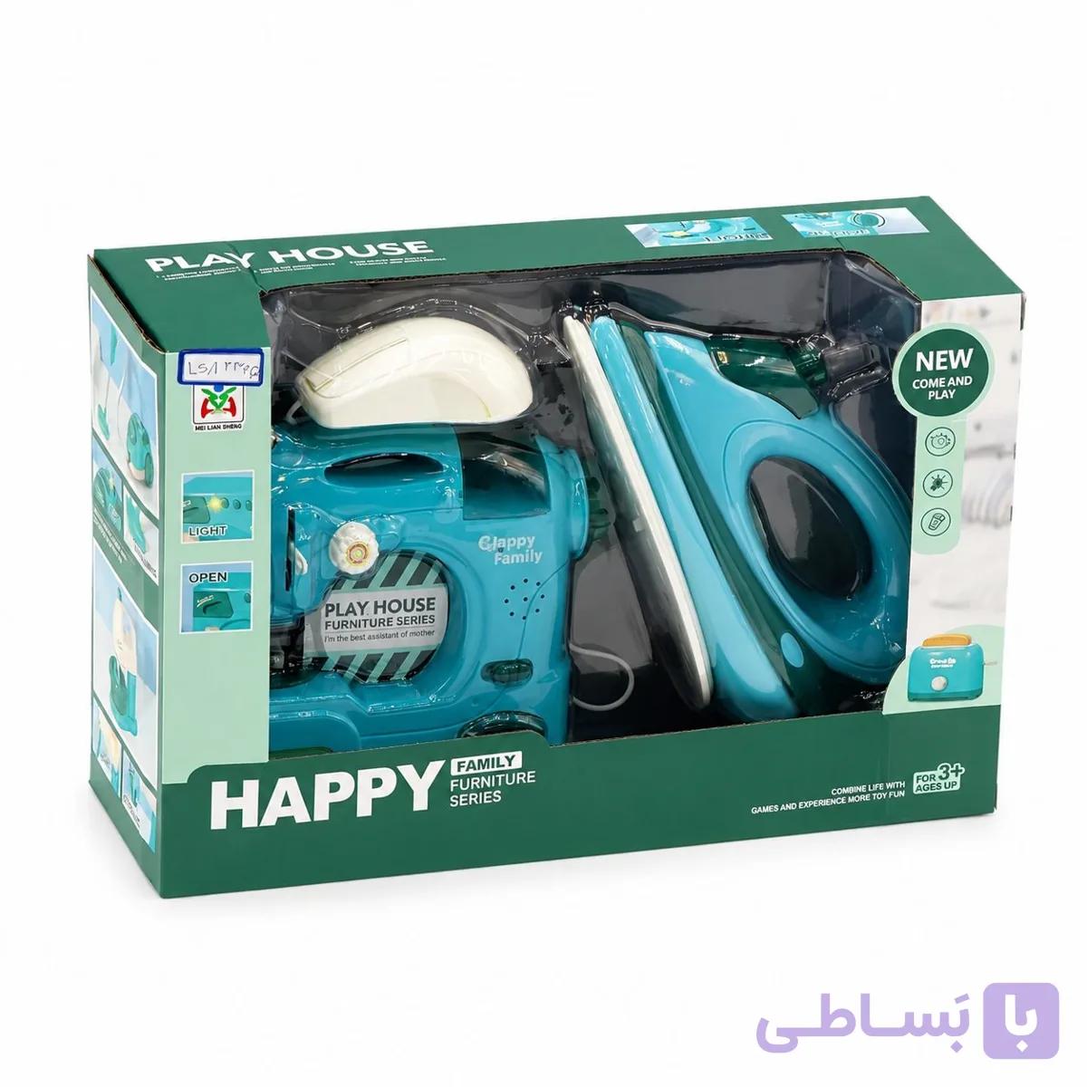 ست اسباب‌بازی نقش‌آفرینی چرخ خیاطی و اتو سری Happy Family (مناسب +۲ سال)