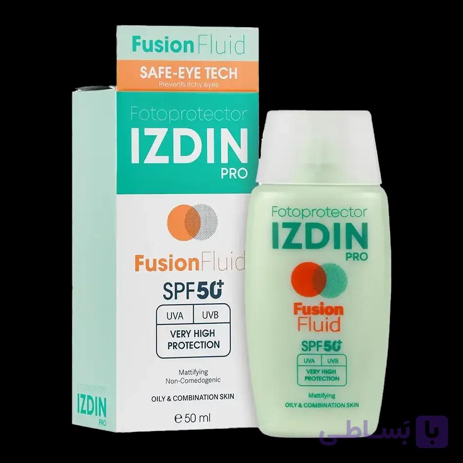 فلوئید ضد آفتاب پوست چرب ایزدین پرو +SPF50