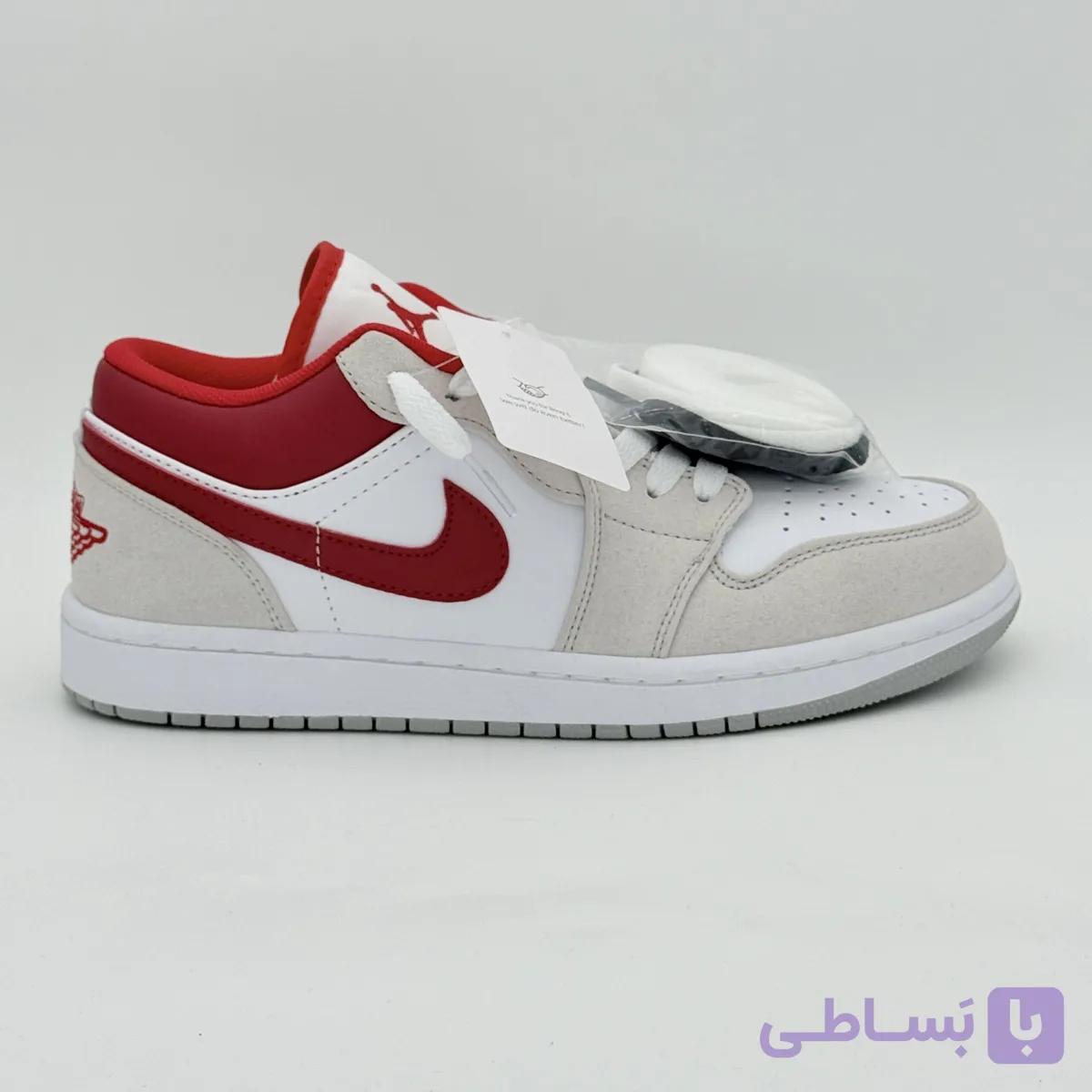 کتونی ایر جردن وان لو طوسی قرمز | Air Jordan 1 Low Grey Red — تصویر 1