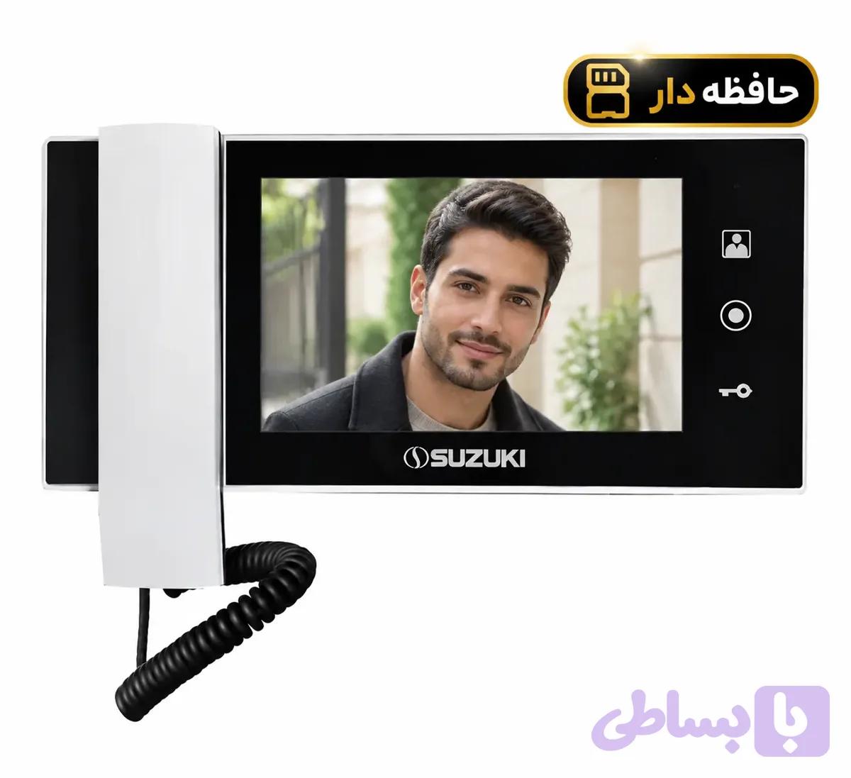 پکیج آیفون تصویری سوزوکی SZ-730M با حافظه 7 اینچ 1 تا 5 واحد(سفید مشکی) — تصویر 1