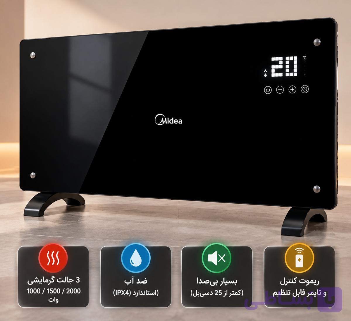 شوفاژ برقی بدون پره میدیا مدل NDK15-20MR — تصویر 1
