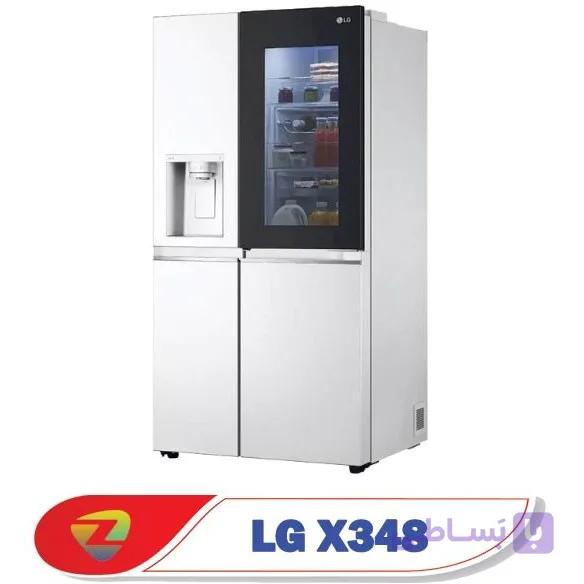یخچال الجی سایدبای ساید مدل x348 رنگ سفید