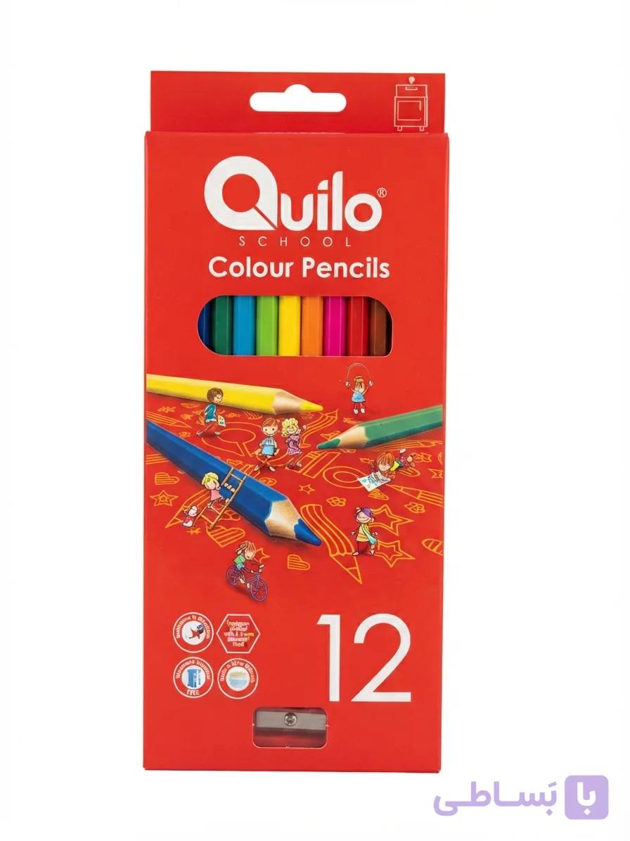 مداد رنگی ۱۲ رنگ کویلو (Quilo School Colour Pencils)
