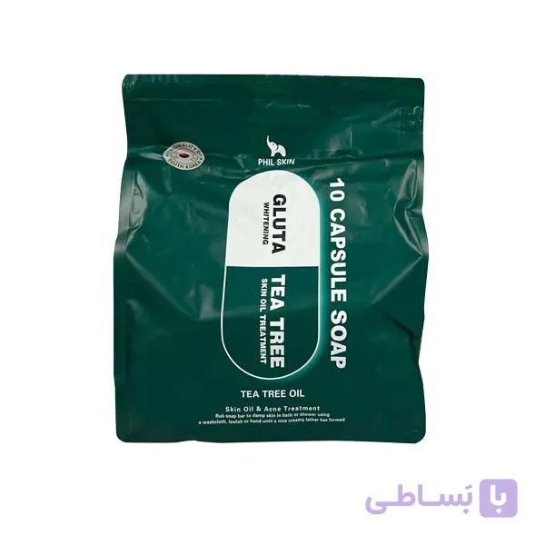 صابون شستشو ضد جوش فیل اسکین مدل tea tree مناسب برای پوست های چرب وزن 105 گرم بسته 10 عددی — تصویر 1