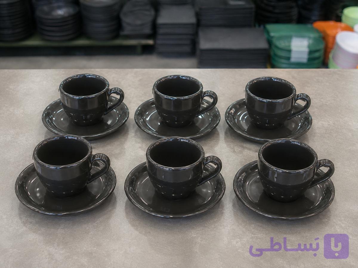 ست قهوه‌خوری مشکی بن‌سای