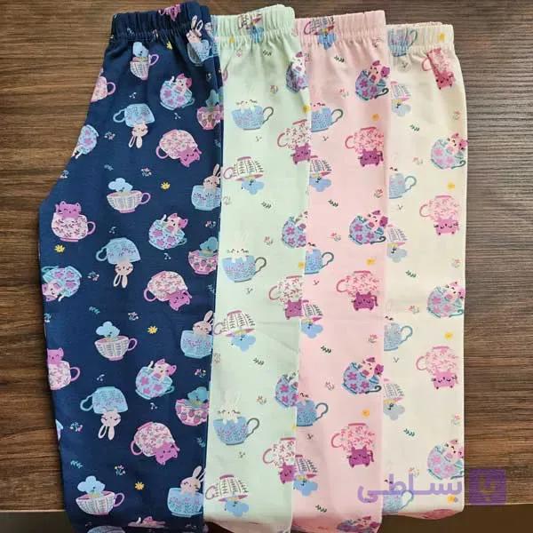 شلوار راحتی پنبه کودک دخترانه طرح فانتزی کد 2875 — تصویر 1