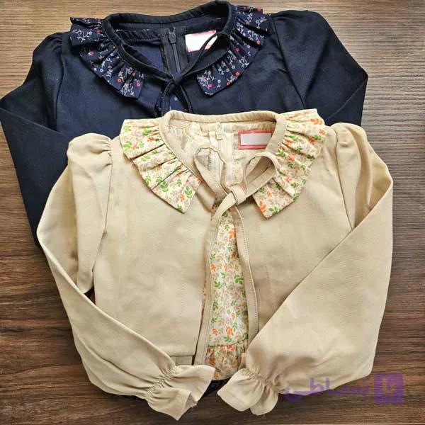 ست کت و سارافون مجلسی بچه گانه گل گلی کد 2866 — تصویر 1