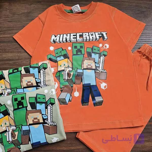 تیشرت شلوارک پسرانه بچه گانه ماینکرافت کد 2836 — تصویر 1