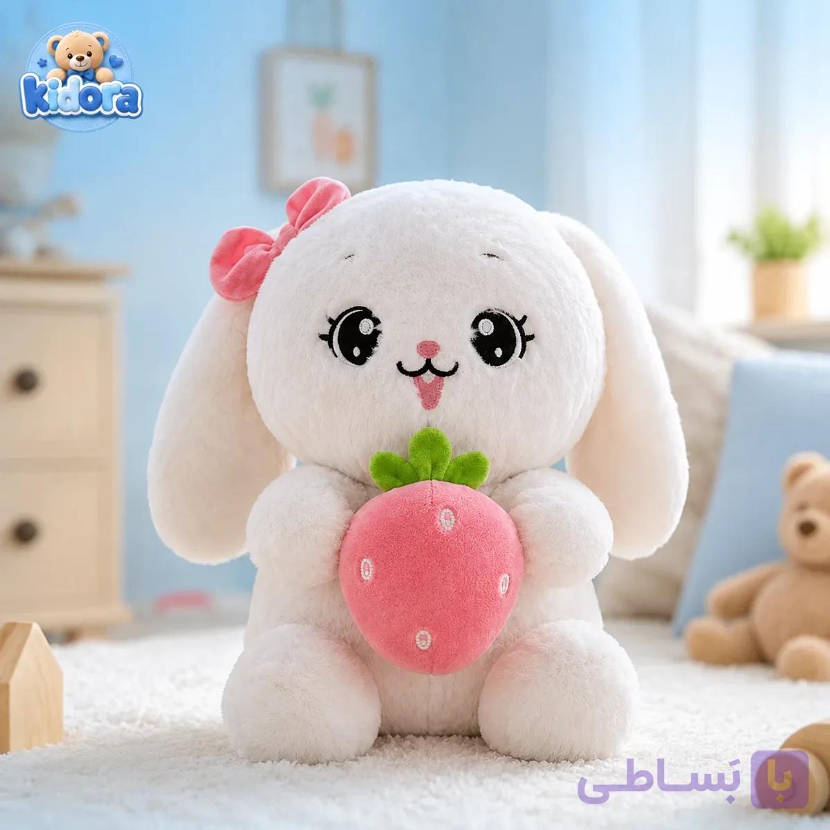 عروسک پولیشی فرنگیس توت‌فرنگی ارتفاع 35 سانتی‌متر