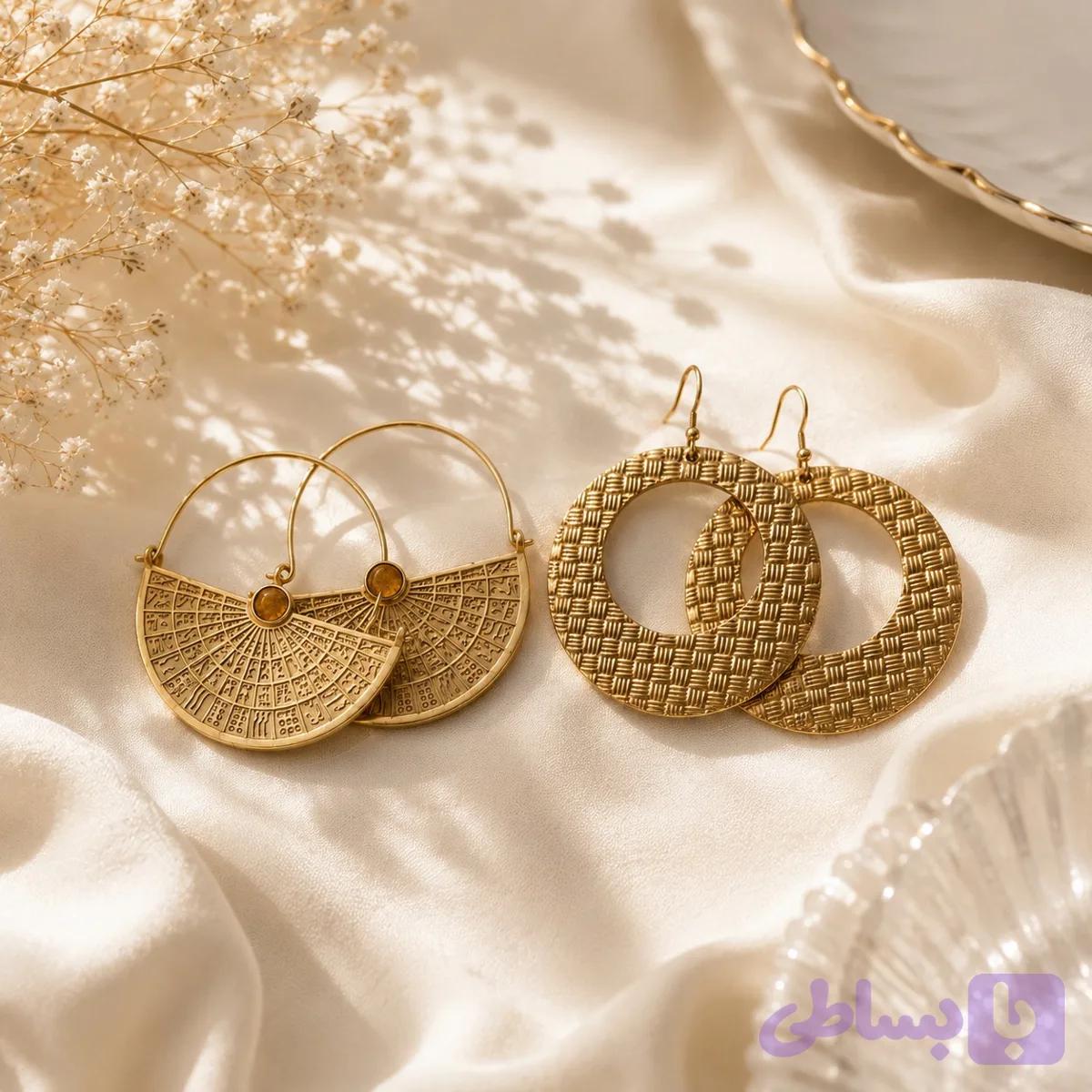 گوشواره زنانه مدل Asteria Necklace طرح یونان | Qazal Bijoux