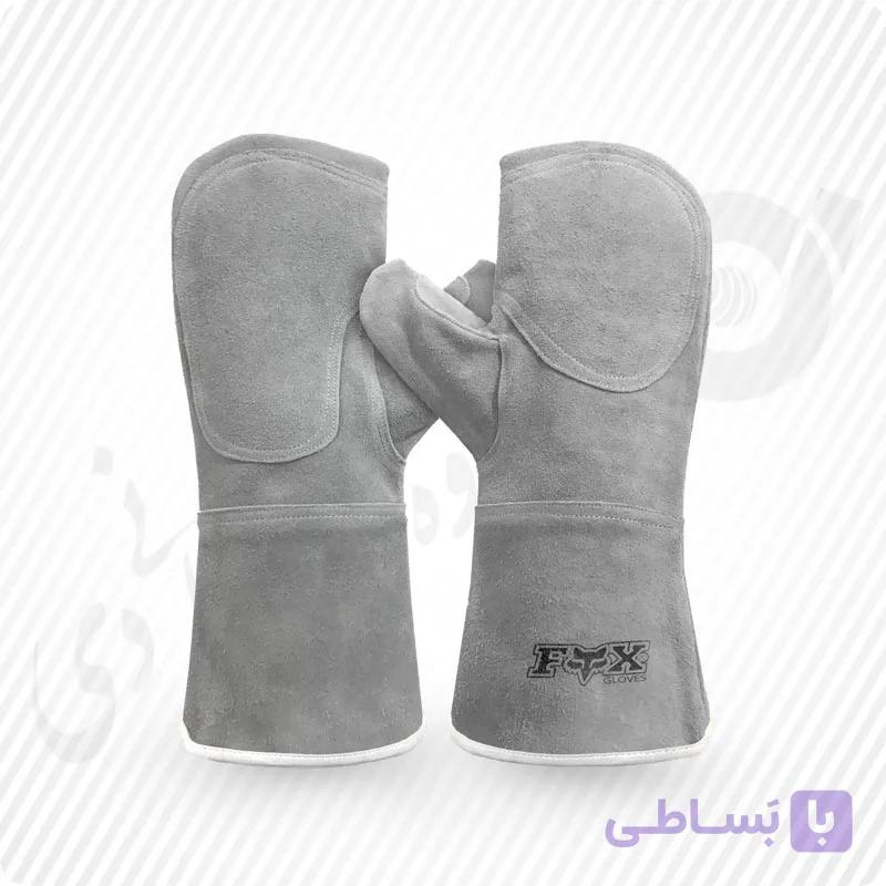 دستکش ضد حرارت تمام چرم دوبل ( کد: 425 )