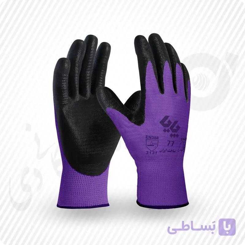 دستکش کار کف مواد نیتریل پایا ( 77 ) — تصویر 1
