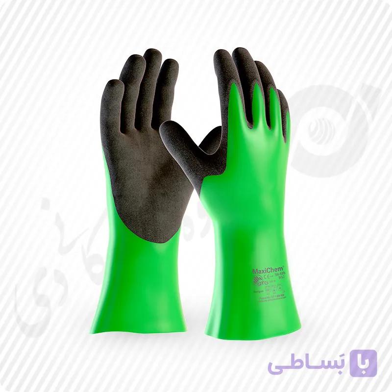 دستکش ضد اسید مکسی کم – ساق 35 سانتی متری — تصویر 1