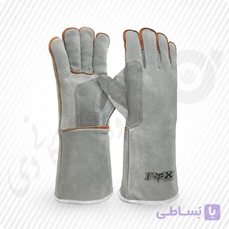 دستکش جوشکاری تمام چرم طرح فرانسوی ، کولار ( کد: 420 ) — تصویر 1