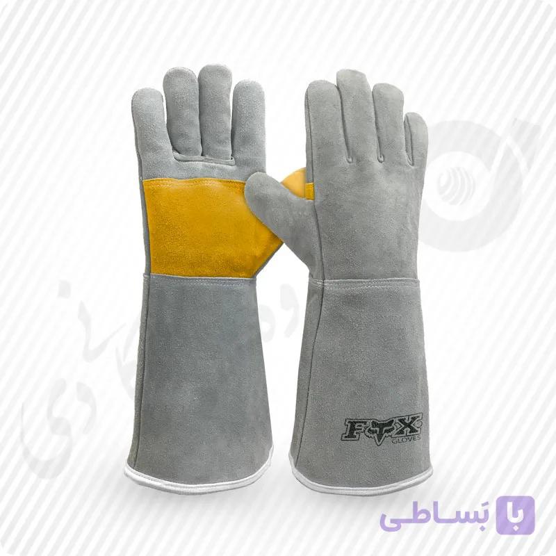 دستکش جوشکاری تمام چرم کف دوبل ( کد: 411 ) — تصویر 1