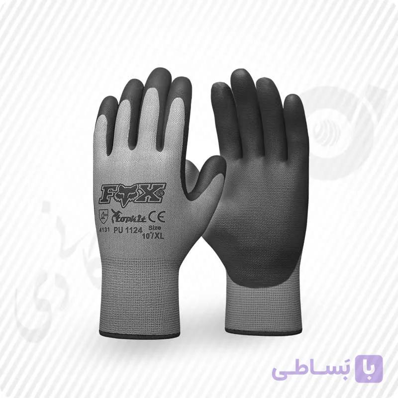 دستکش مونتاژکاری کف مواد پی یو FOX ( کد: 1124) — تصویر 1