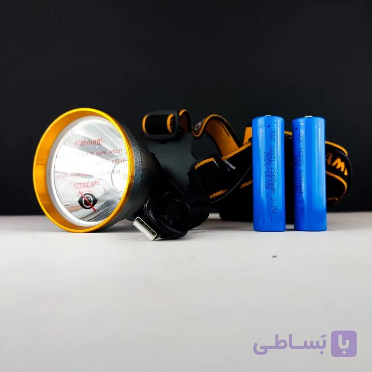 چراغ پیشانی - کوهنوردی - تک ال ای دی - 10 وات - قابل شارژ 4400 میلی آمپر - برند اصلی Hoteche هوتچ (440011)