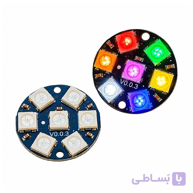 ماژول WS2812 فول کالر 8 بیتی LED RGB دایره ای 16 پیکسل — تصویر 1