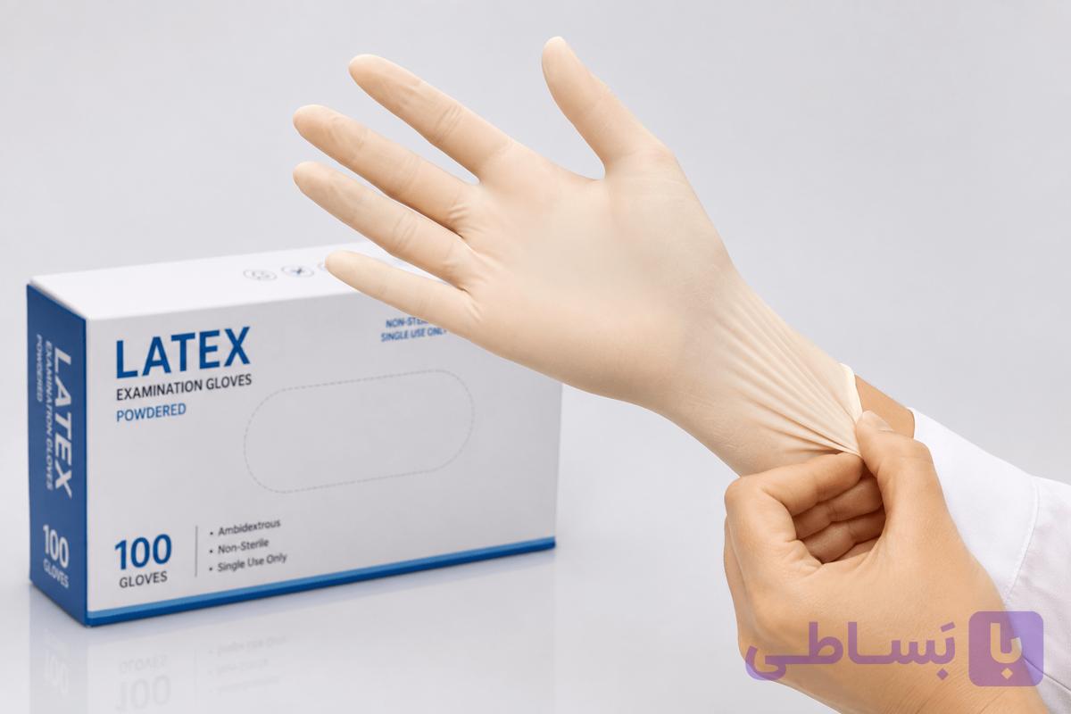 دستكش لاتكس – بسته 100 عددي — تصویر 1
