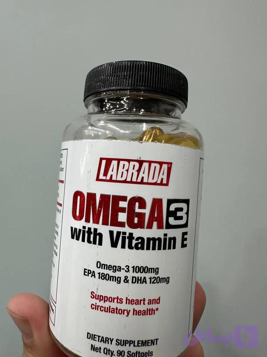 مکمل امگا ۳ لابرادا (Labrada Omega-3) – ۹۰ کپسول – با غلظت بالا و کیفیت ممتاز — تصویر 1