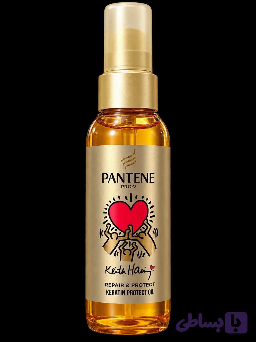 روغن محافظ کراتین مو Pantene مدل Pro-V Repair & Protect Keratin Protect Oil حجم ۱۰۰ میلیلیتر