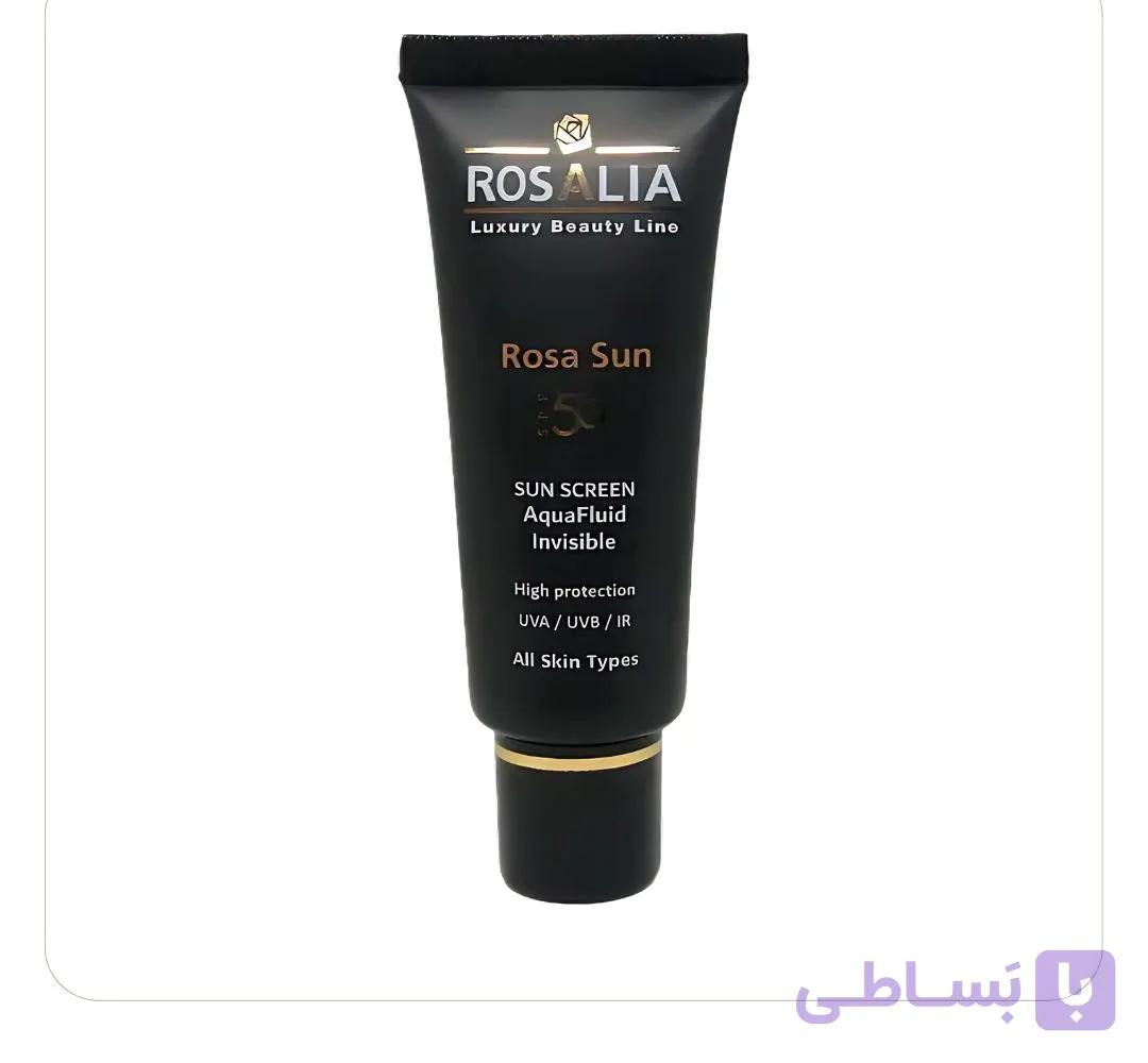 ضد آفتاب بی رنگ رزالیا مدل آکوا فلوئید مناسب پوست خشک و حساس SPF 50+ (اصل) |