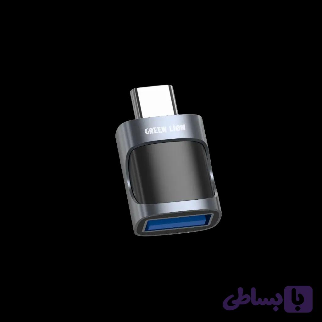 مبدل OTG گرین لاین USB-A به USB-C کد GNOTGUA2UC سرعت 480Mbps — تصویر 1