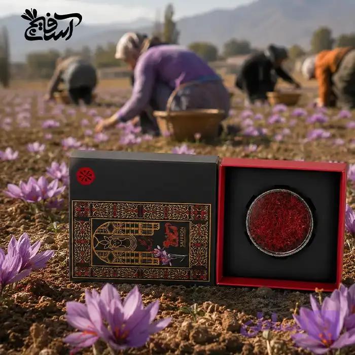 زعفران نگین بسته بندی خاتم سه مثقال — تصویر 1