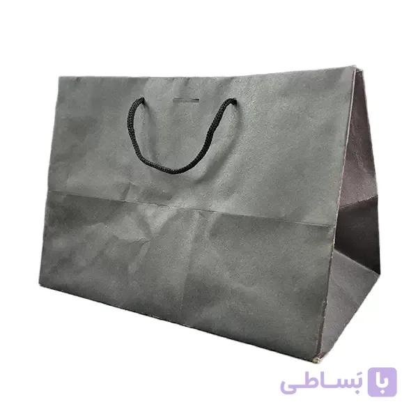 ساک دستی کرافت مشکی ۱۳۰ گرم سایز ۲۰.۲۸.۱۸