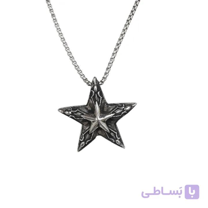 گردنبند کروم هارتز طرح ستاره کد sp773 — تصویر 1