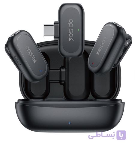 میکروفون یقه‌ای تایپسی یسیدو YESIDO KR22 با نویز کنسلینگ AI — تصویر 1