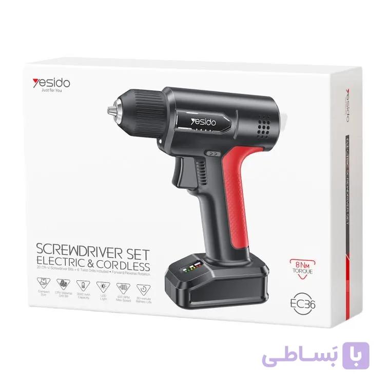 دریل و پیچ گوشتی شارژی یسیدو YESIDO EC36 — تصویر 1