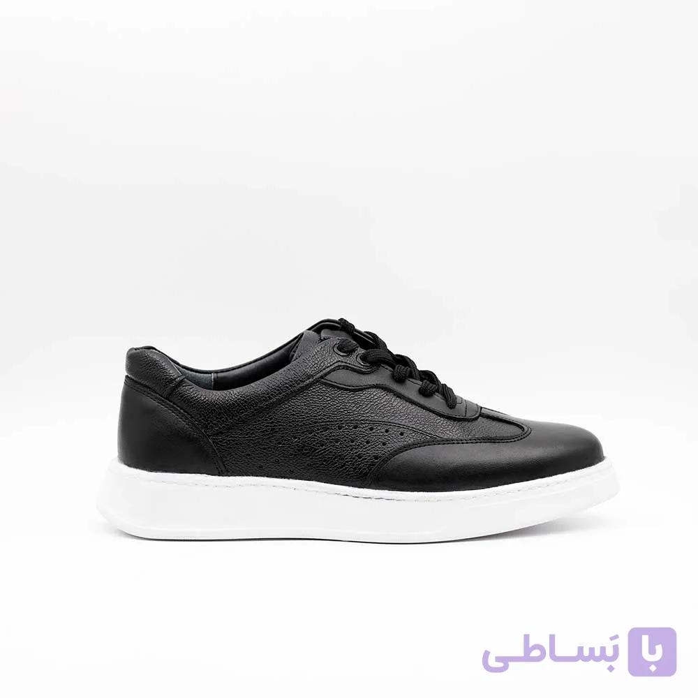 کفش اسپرت چرم تبریز ونس بندی زیره پی یو کاسه ای دور دوخت — تصویر 1