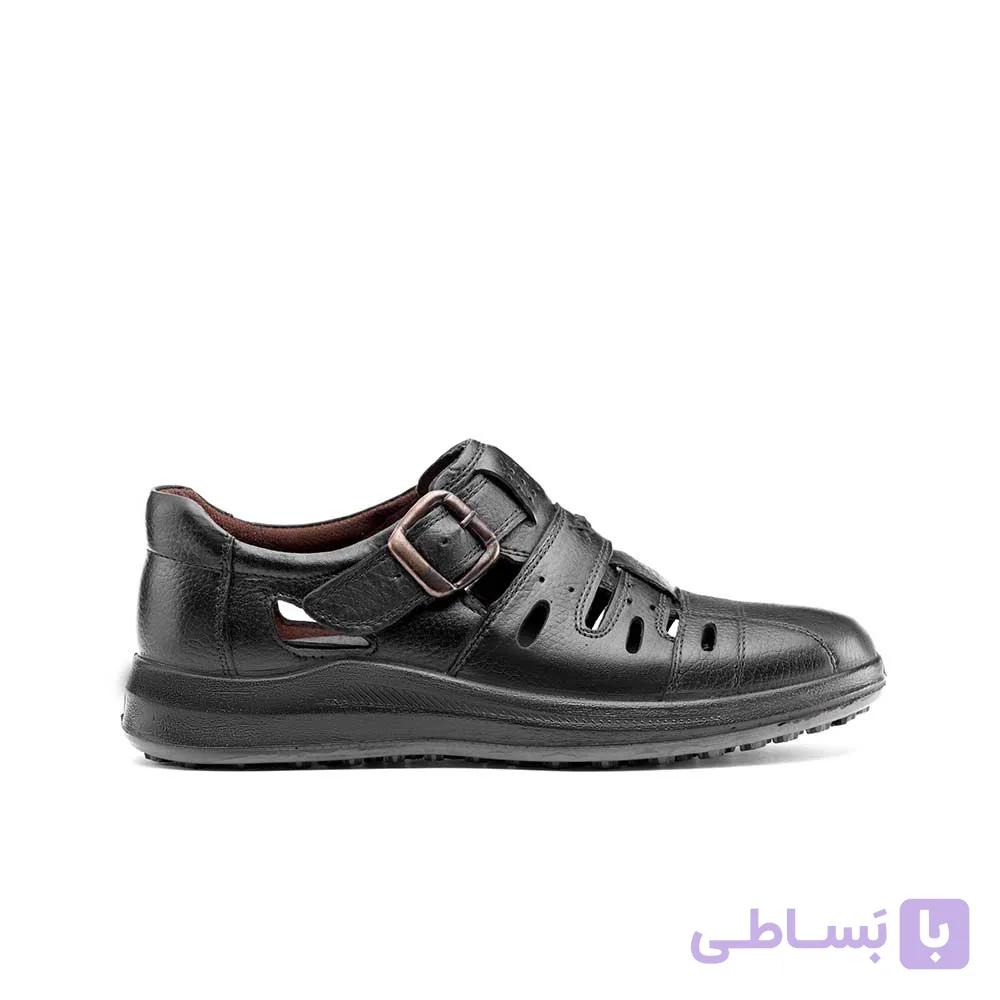 کفش تابستانی چرم تبریز لوفر بی بند زیره تزریق — تصویر 1